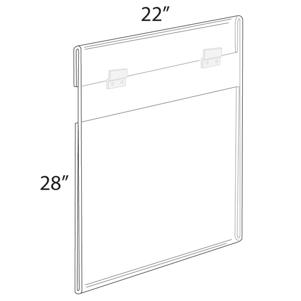 Azar Displays 22"W x 28"H Wall Mounted Poster Frame. Mounting Hardware Included. 182728